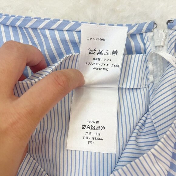 NEW  Christian Dior Striped Skirt Size 36 - Picture 8 of 13